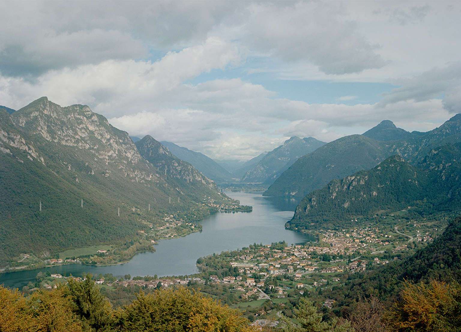 Mountain valley with a long lake